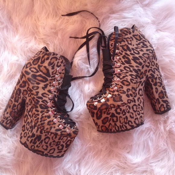 Bold Leopard Platform Booties