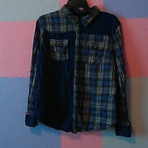 Multi plaid button up,
