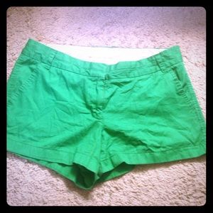 JCrew Broken-in Chino Shorts Size 12 Green