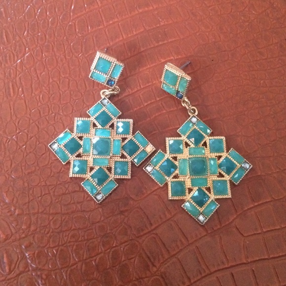 Turquoise geometric earrings