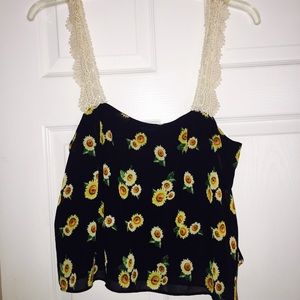 Sunflower crop top size medium forever 21