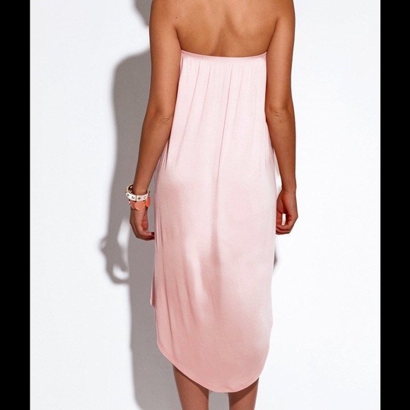 🌟Strapless Summer Dress #BT-02-PNK-M - Picture 2 of 3