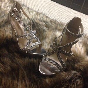 Silver Aldo Heels