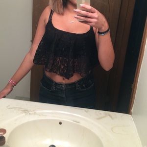 Lace crop top !!