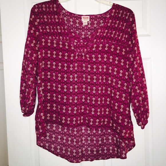 Pink peasant top XL