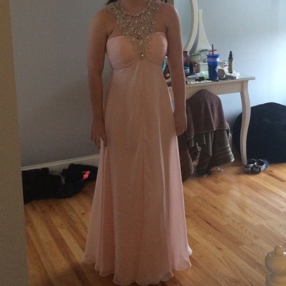 Beautiful cloud pink prom dress. Worn only once! - Picture 2 of 4