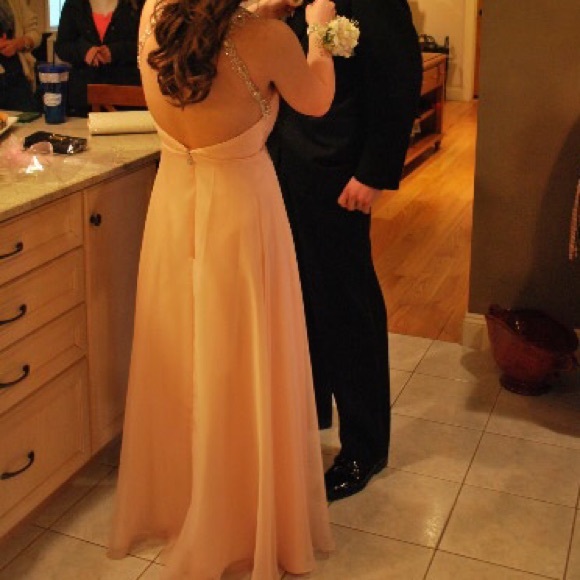 Beautiful cloud pink prom dress. Worn only once! - Picture 3 of 4