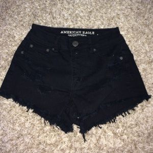 black high waisted shorts