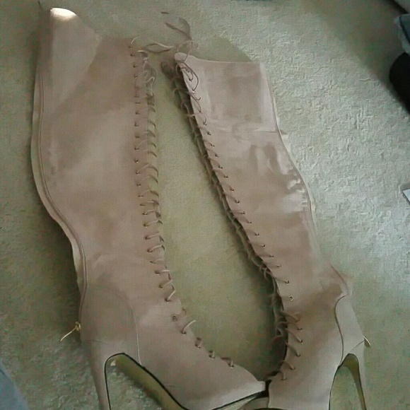 Brand new over the knee boots lace-up boots