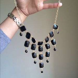 Beautiful Black and Gold Statement Necklace