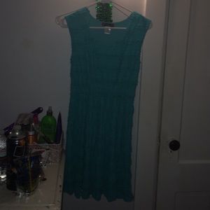 sky blue lace dress