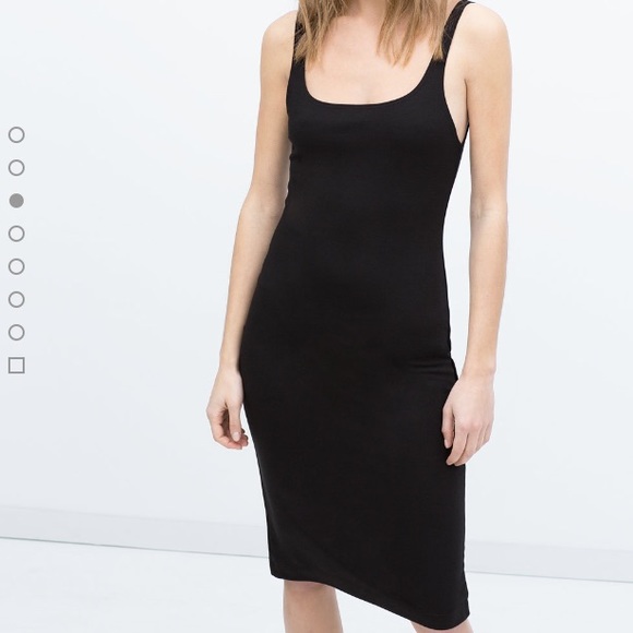 Zara sleeveless black dress