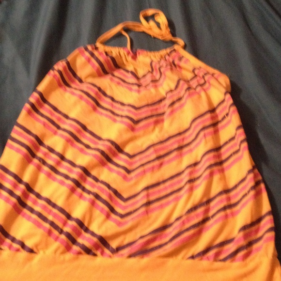 Yellow halter top shirt size XXL