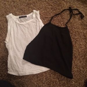 Brandy Melville muscle crop + stringy halter