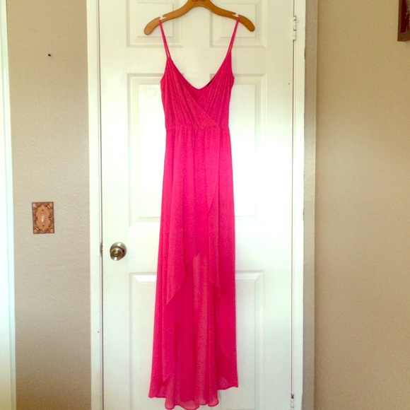 Bebe Crossover Hi Low Dress