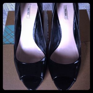 Miu Miu black patent heels