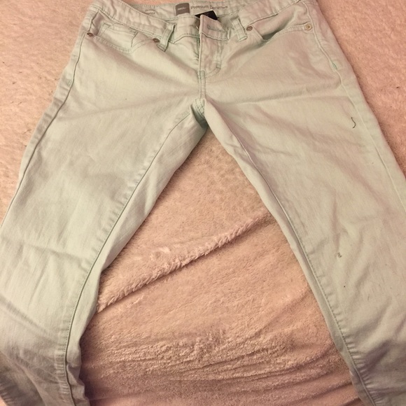 Light green denim pants - Picture 1 of 2