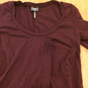 Burgundy long sleeve shirt, XS