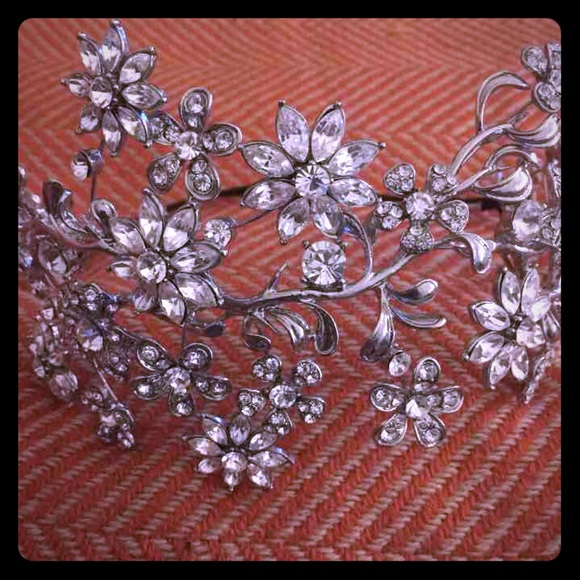 Crystal floral headpiece