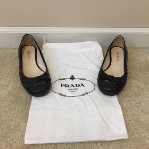 Prada small bow flats