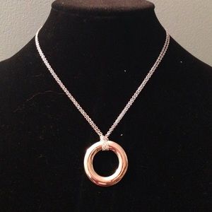 Silver Circle Pendant Necklace