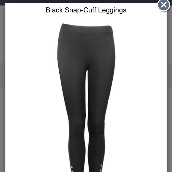 XL black silver snap leggings
