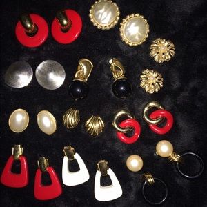 Vintage earrings pierced & clip