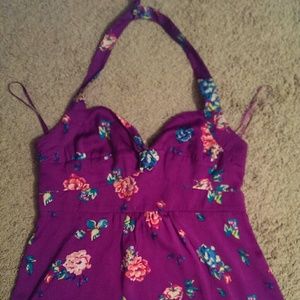 NWT American Eagle purple floral tank top