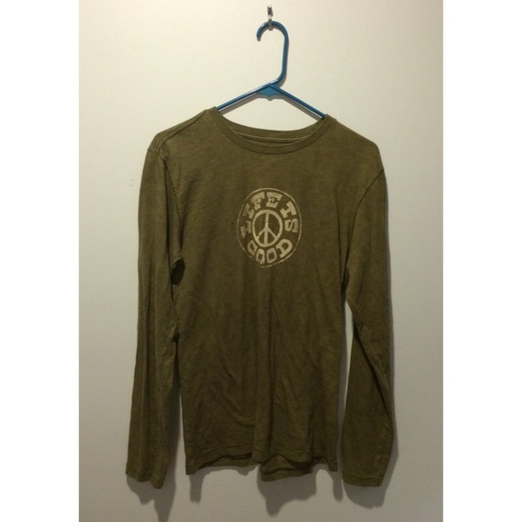 Green "Life Is Good" Shirt