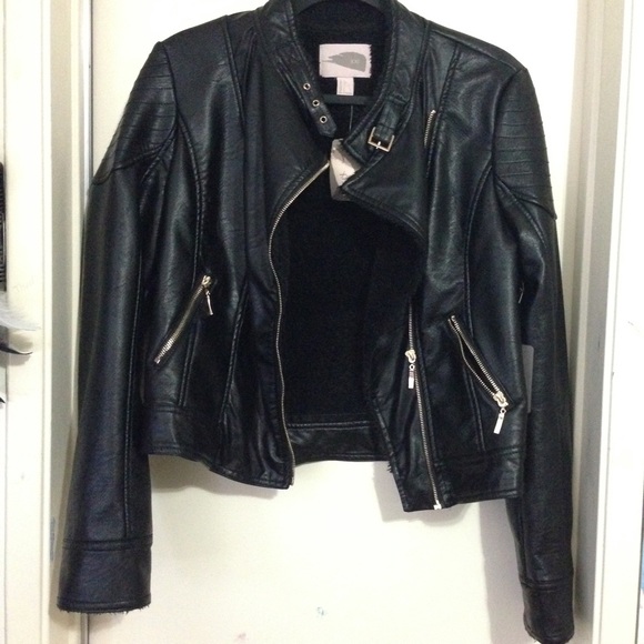 Faux leather jacket