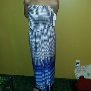 Strapless maxi dress