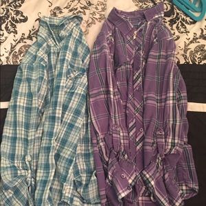 blue & purple flannel Bundle