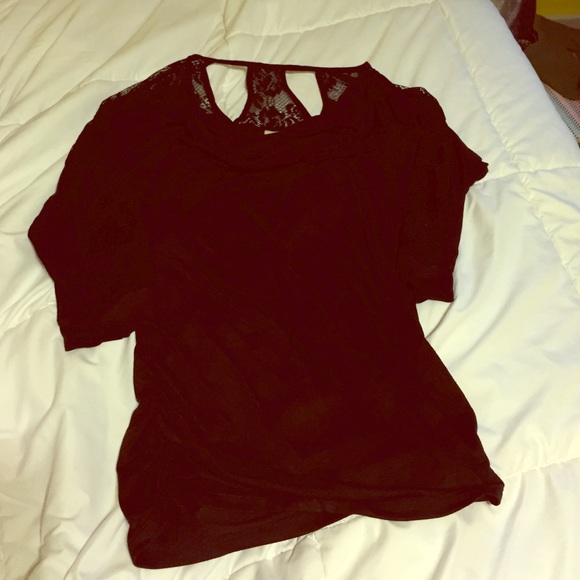 Black top with lace detail