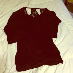 Black top with lace detail