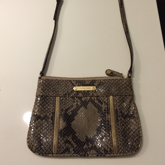 Authentic Michael Kors snakeskin crossbody bag