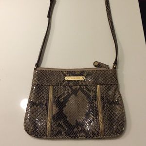 Authentic Michael Kors snakeskin crossbody bag