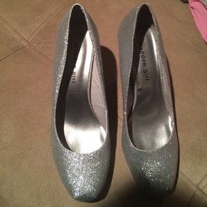 Sparkly Silver Heels