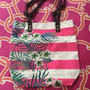 Juicy couture striped summer pool/beach bag