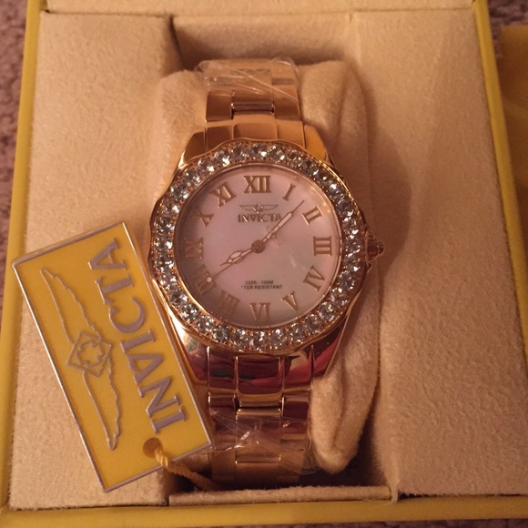Invicta women's gold watch