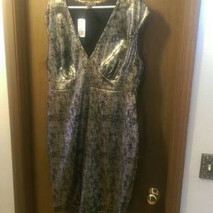 Gold and black metallic bodycon