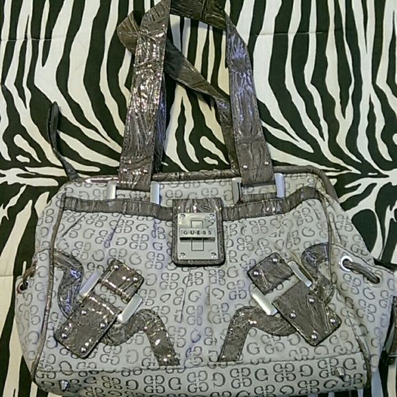 Gray GUESS handbag