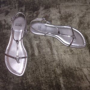 Stuart Weitzman silver sandals
