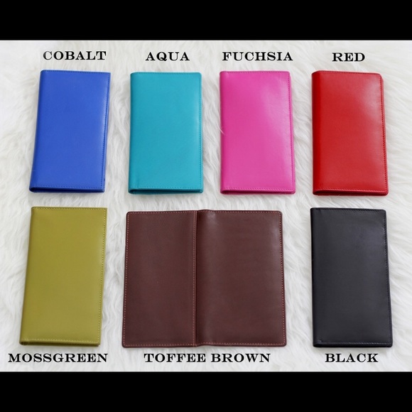 Genuine Leather Check Book Cover - Picture 3 of 4