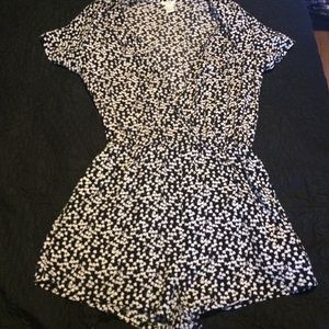 Black and White Forever 21 Romper