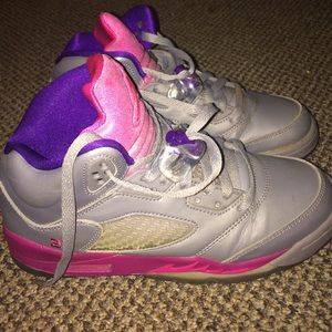 Air Jordan 5 Gray & Pink