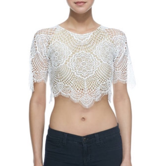 For Love & Lemons Grace crop top SMALL