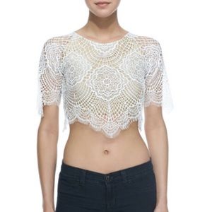 For Love & Lemons Grace crop top SMALL