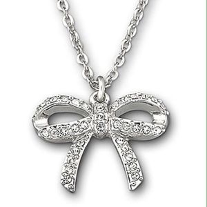 Swarovski crystal bow necklace