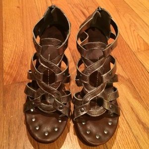 Dolce vita pewter wedges