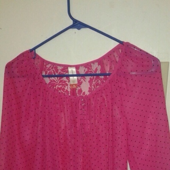 Polka Dot Pink Long Sleeve - Picture 2 of 2